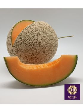 ซื้อคู่ถูกกว่า! ฮารุเมล่อน เนื้อสีส้ม (Haru Melon) ขนาด M 1.5-1.9 กก. (รวม 2 ลูก/เซต)